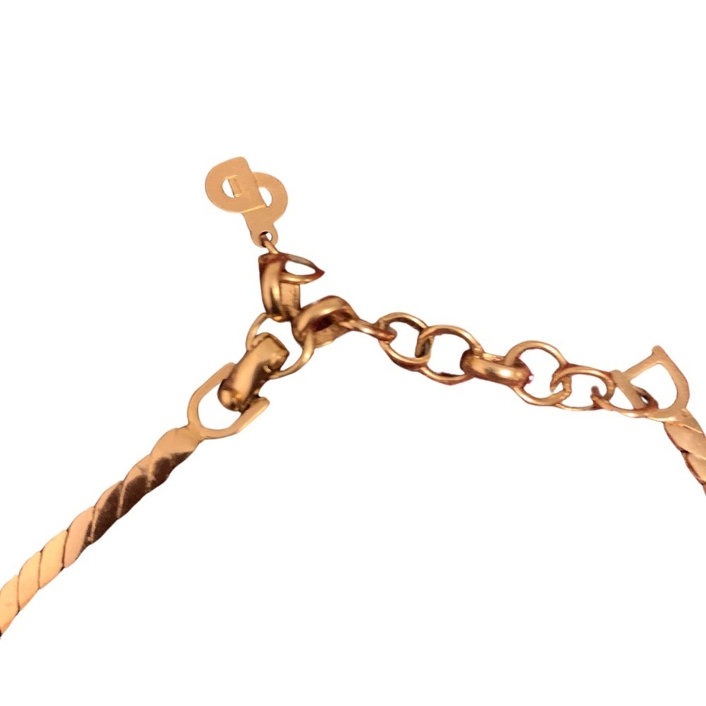 Christian Dior Vintage Oval Pearl Crystal pendant Necklace - Picture 4 of 4